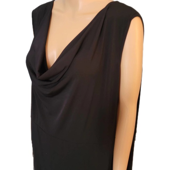Allure by Julia K. Black Knit Sleeveless Zipper Slit Front Maxi Dress NWT 2X - Picture 4 of 8